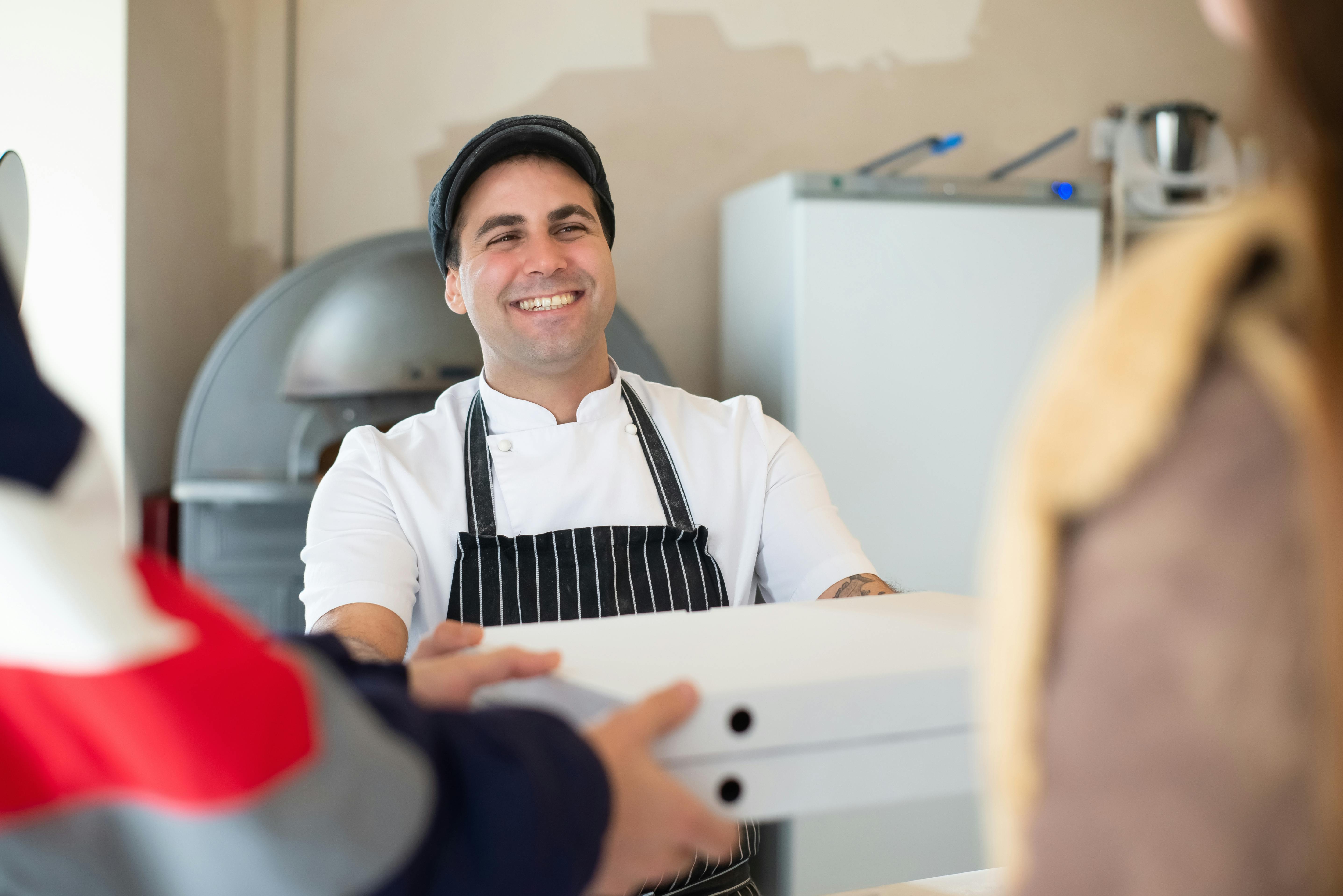 Pizza shop owner using PIE Command Center